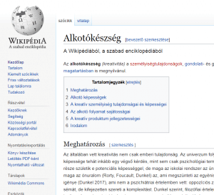 Wikipedia-Alkotókészség